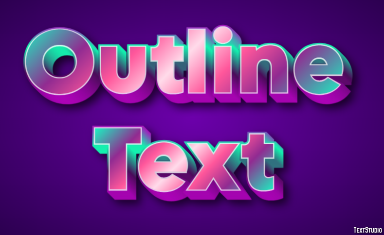 Outline Text Text Effect