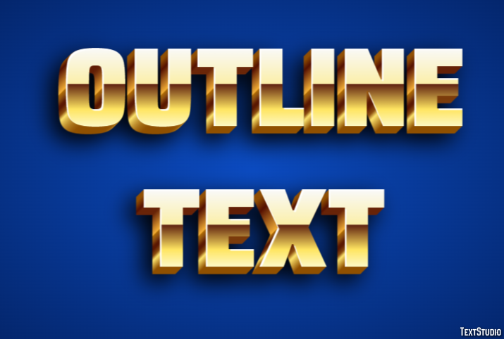 Outline Text Text Effect