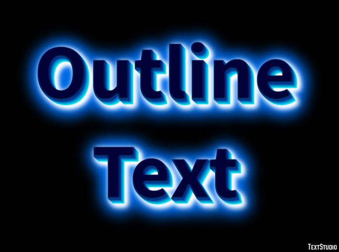 Outline Text Text Effect
