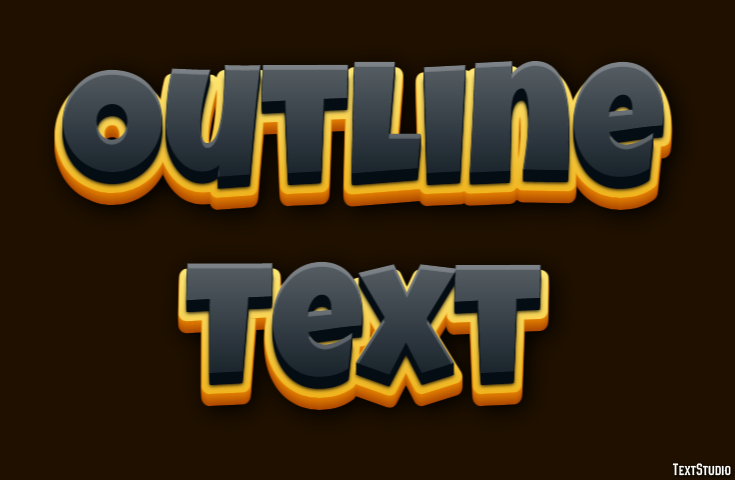 Outline Text Text Effect