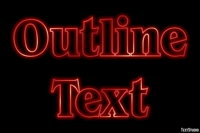 Outline Text Text Effect