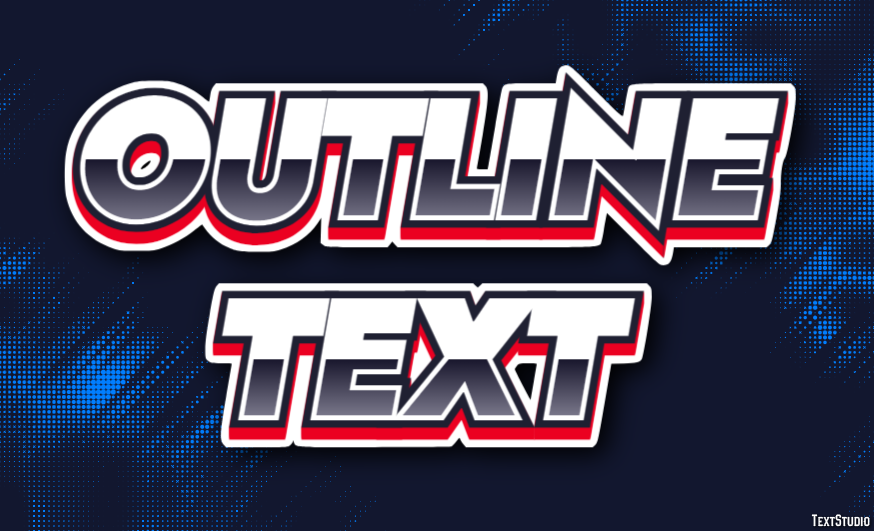 Outline Text Text Effect