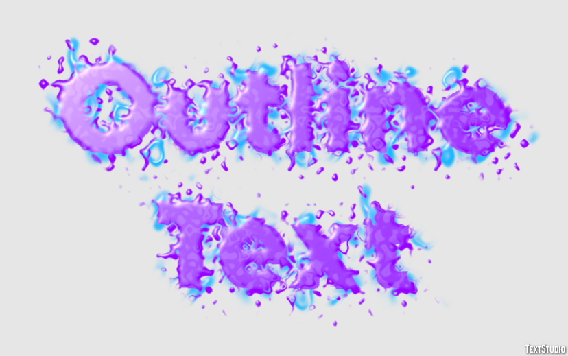 Outline Text Text Effect