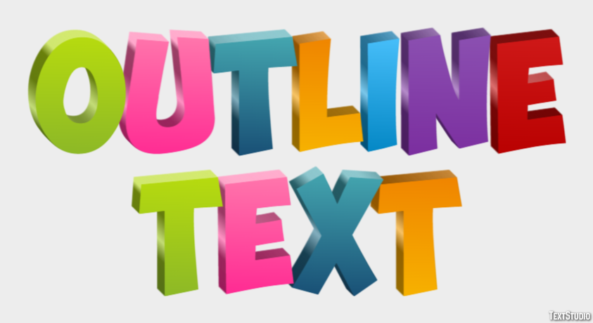 Outline Text Text Effect