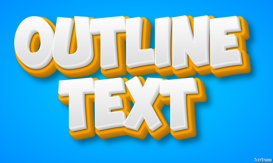 Outline Text Text Effect