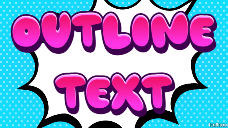 Outline Text Text Effect