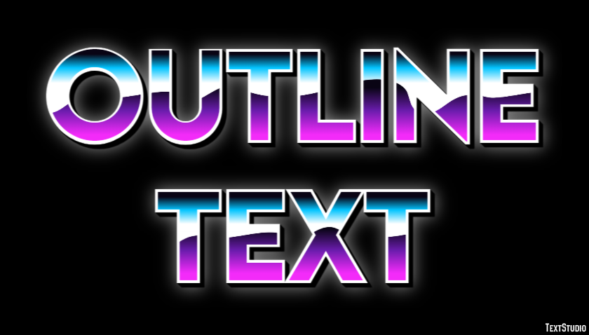 Outline Text Text Effect