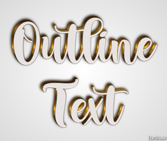 Outline Text Text Effect