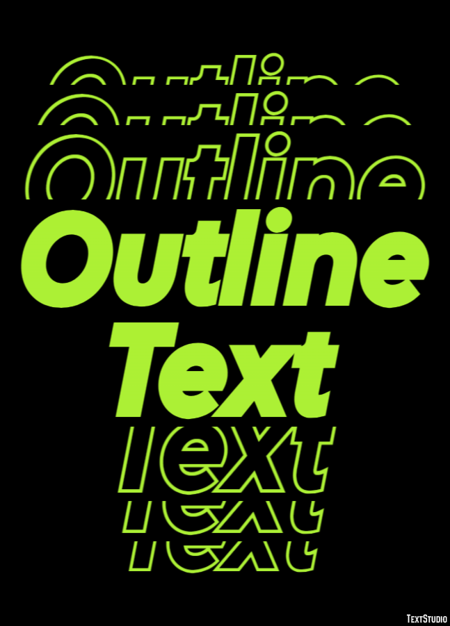 Outline Text Text Effect