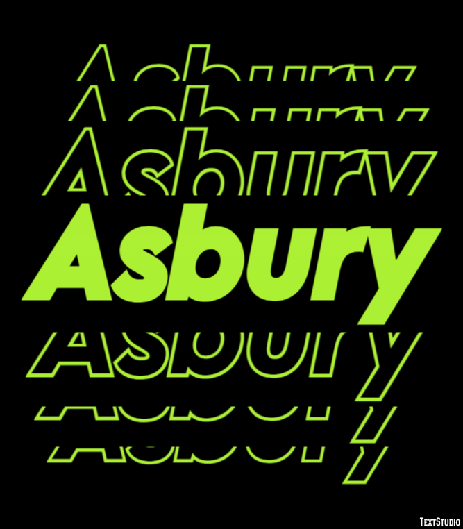 Asbury Effetto testo