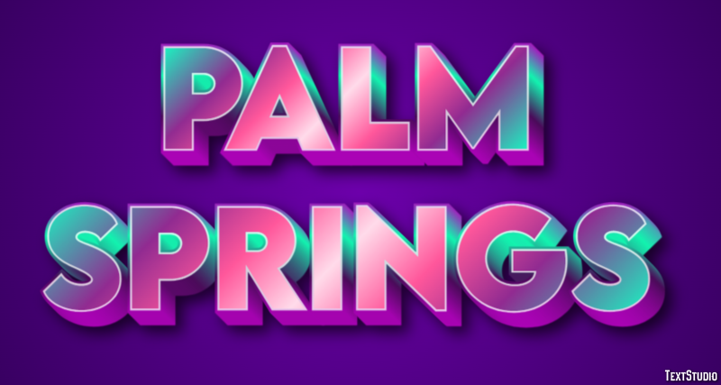 Palm Springs Effetto testo