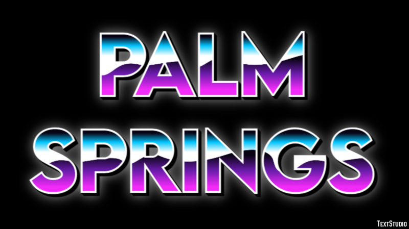 Palm Springs Texteffekt