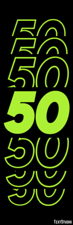50 Texteffekt