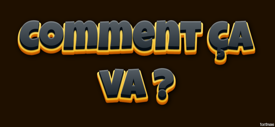 Comment ça va ? Text Effect