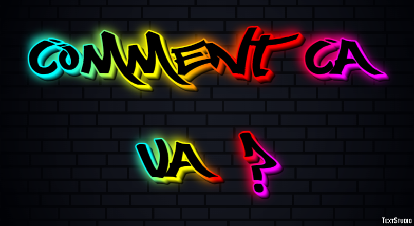 Comment ça va ? Effet de texte