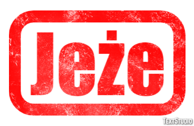 Jeże Efecto de texto