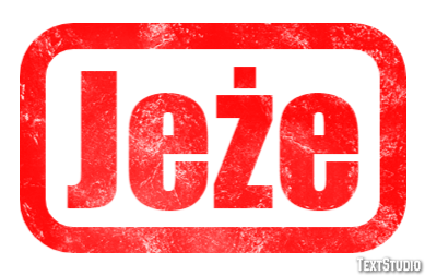 Jeże Efekt tekstowy