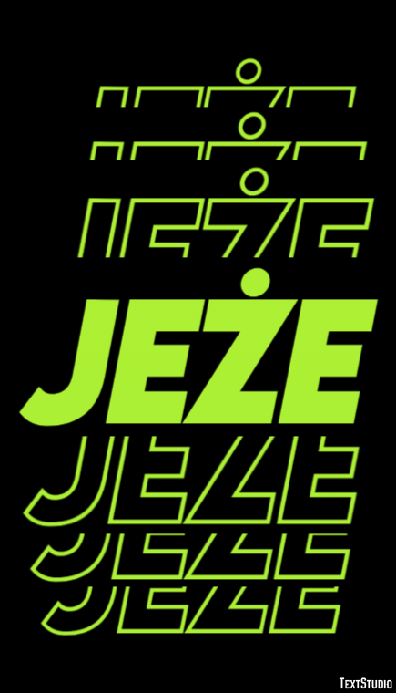 Jeże Efecto de texto