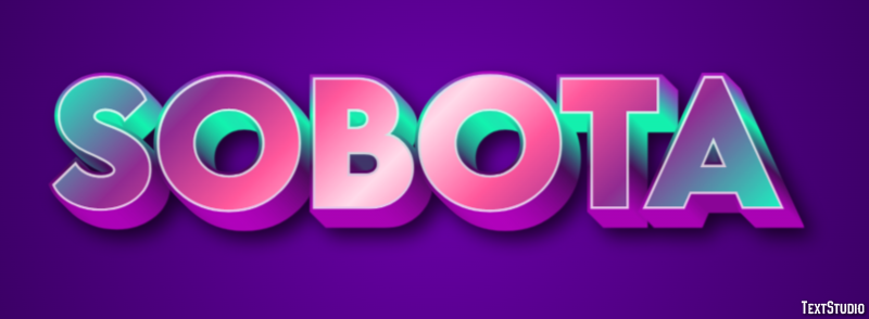 Sobota Эффект текста