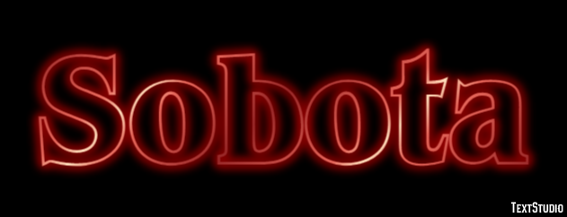 Sobota Эффект текста