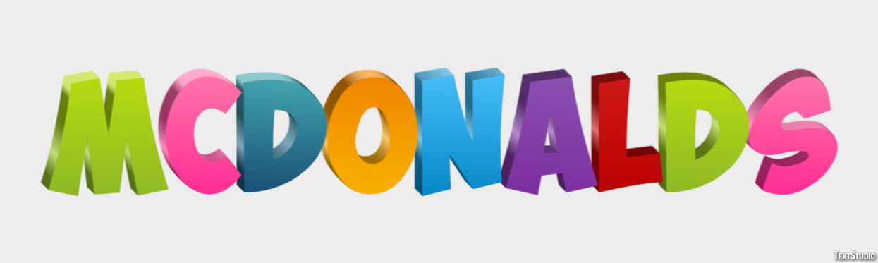 Mcdonalds Efeito de texto