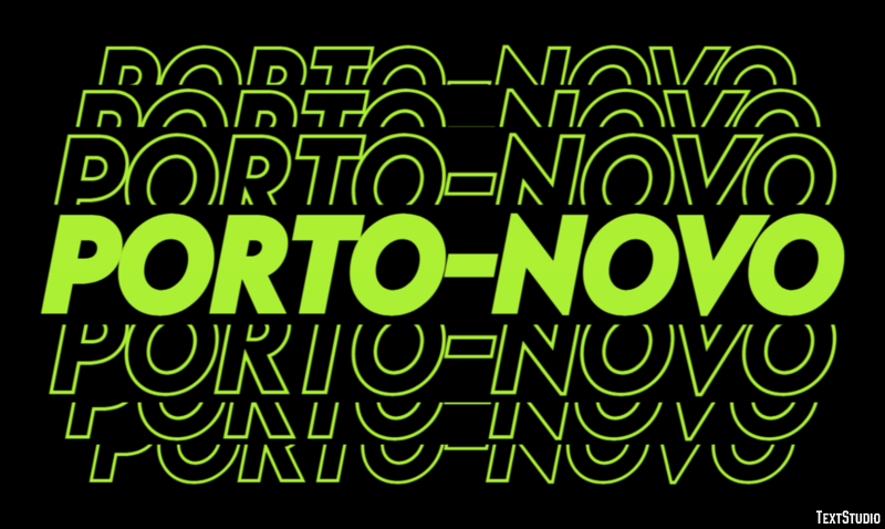 Porto-Novo Effetto testo