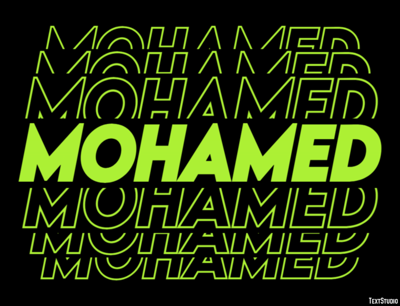 Mohamed Effetto testo