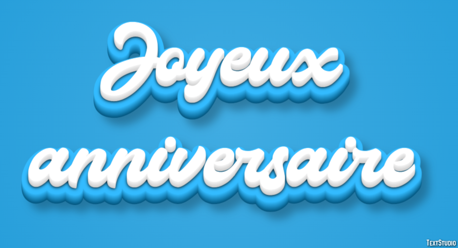 Joyeux anniversaire Effet de texte