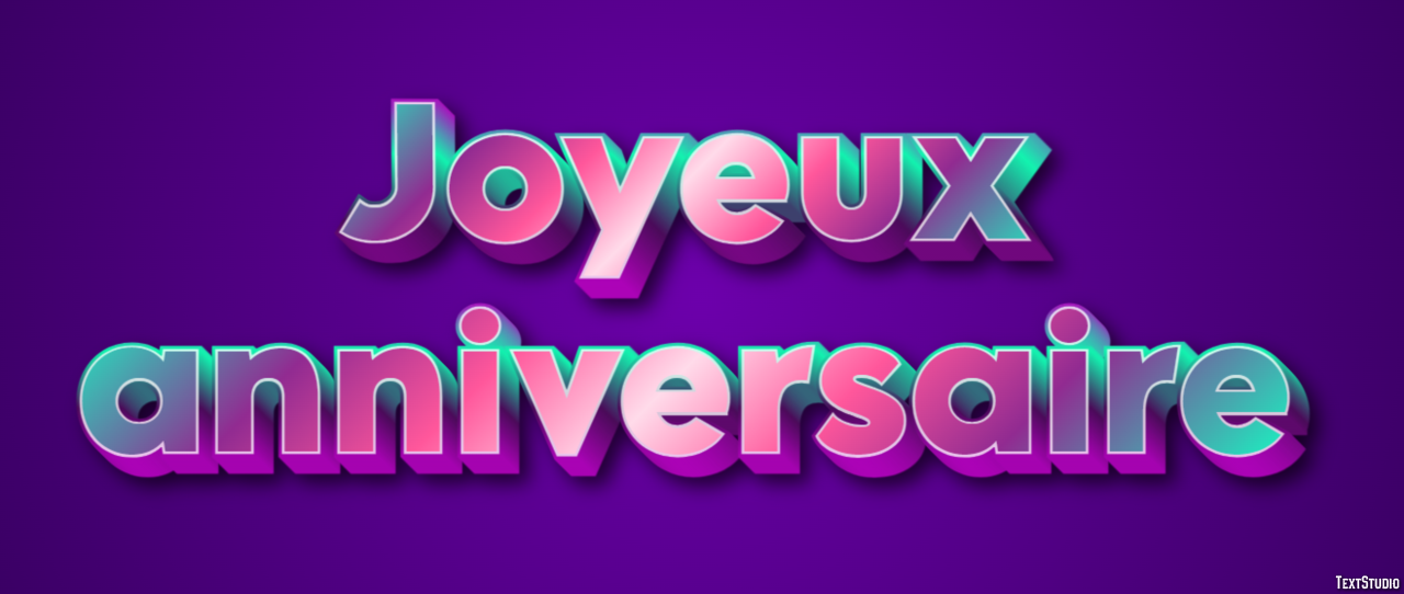 Joyeux anniversaire Effet de texte