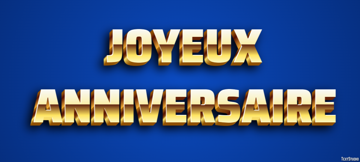 Joyeux anniversaire Effet de texte