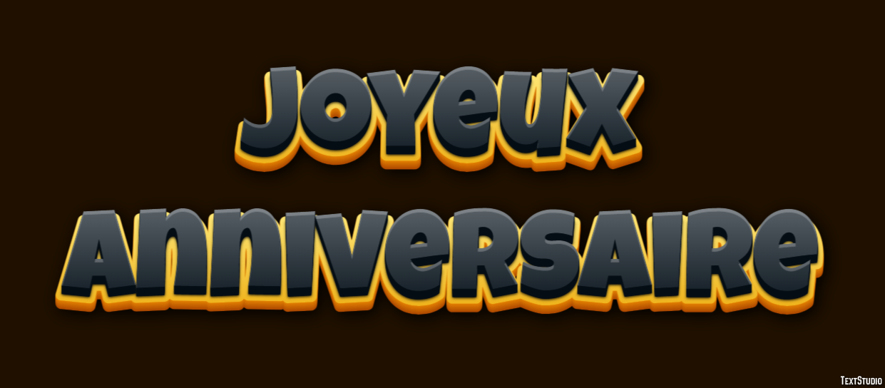 Joyeux anniversaire Effet de texte