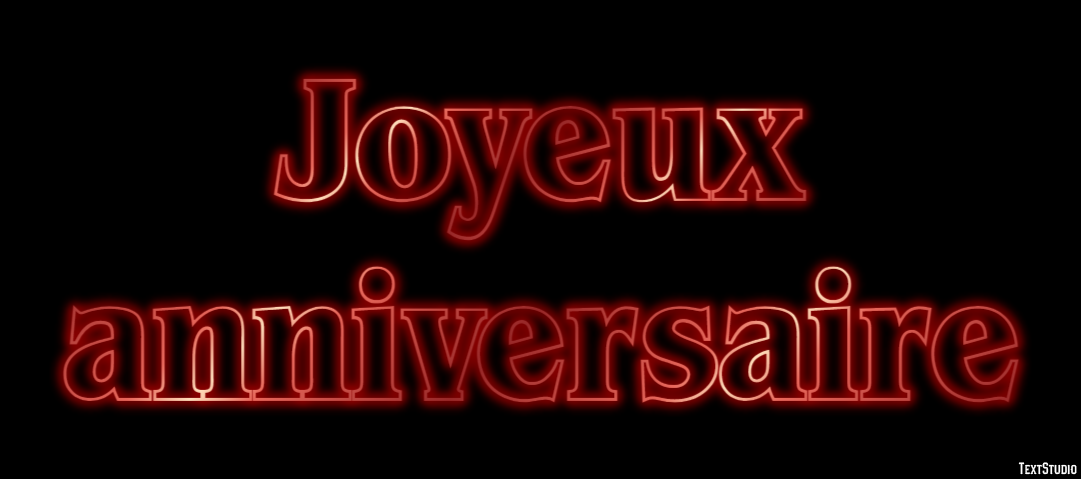 Joyeux anniversaire Effet de Texte
