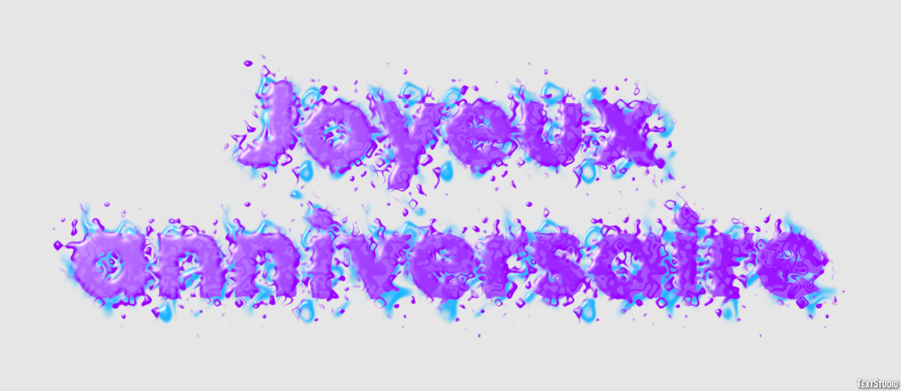 Joyeux anniversaire Efecto de Texto