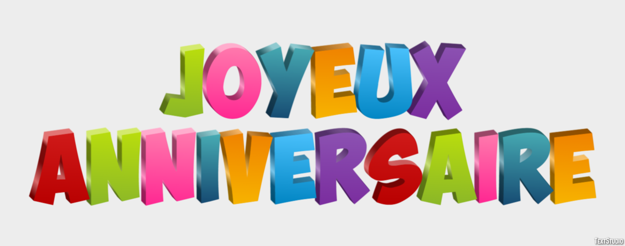 Joyeux anniversaire Effet de Texte