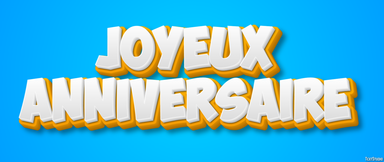 Joyeux anniversaire Effet de texte