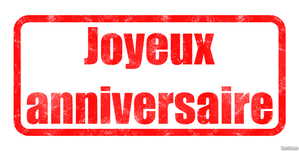 Joyeux anniversaire Effet de texte
