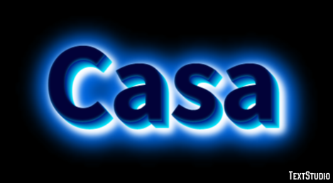 Casa Efecto de Texto