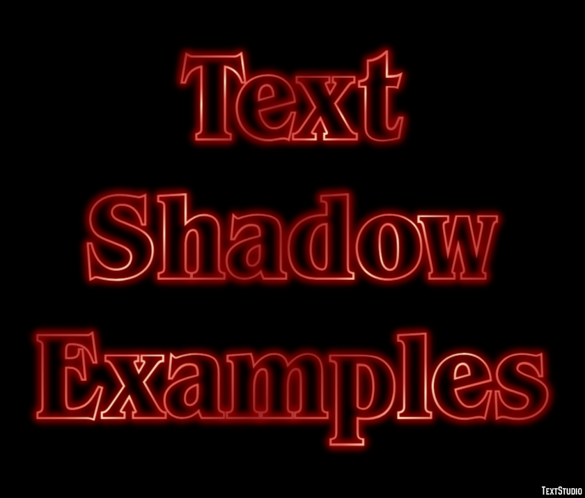 Text Shadow Examples Text Effect