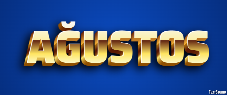 Ağustos Efecto de texto