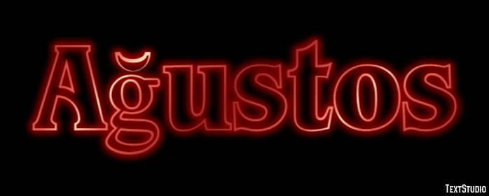 Ağustos Efecto de texto