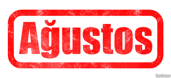 Ağustos Efecto de texto