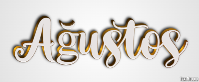Ağustos Efecto de texto