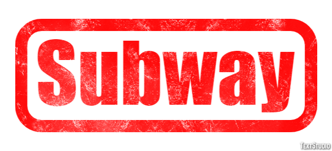 Subway Effetto testo