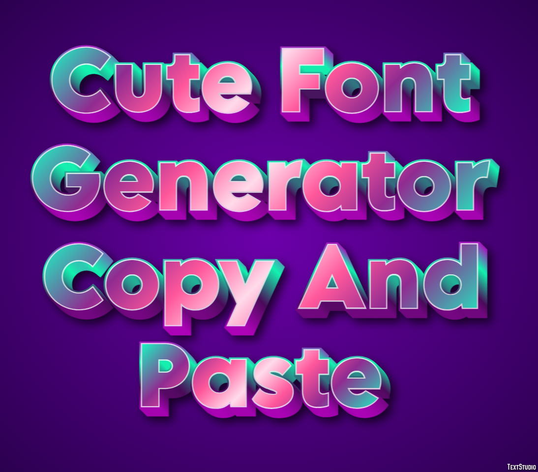 Cute Font Generator Copy And Paste Efeito de texto