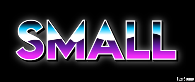 Small Text effect