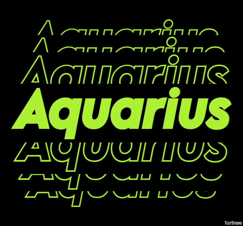 Aquarius Text effect