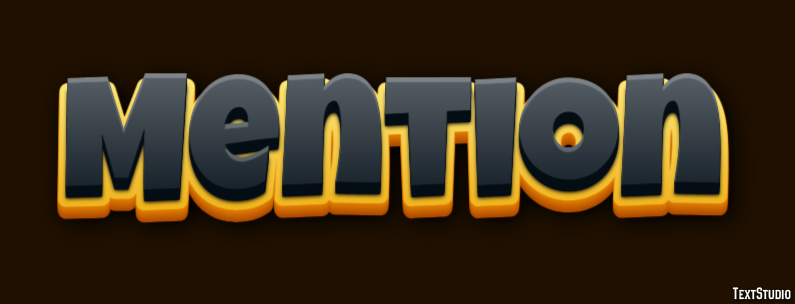 Mention Efeito de texto