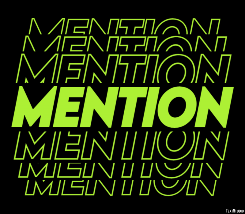 Mention Efecto de Texto