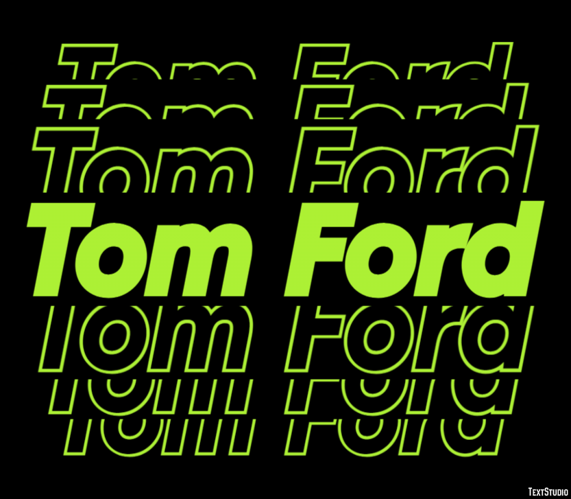 Tom Ford Texteffekt