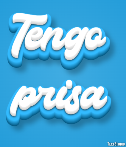 Tengo prisa Efecto de Texto